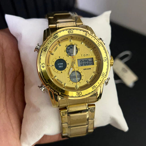 TOMI T-2308 High Quality Chain Watch Dual Time