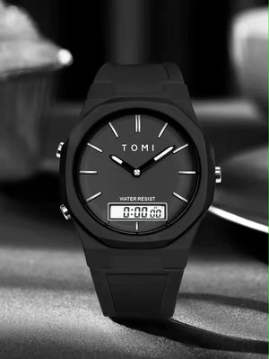 TOMI T-238 Dual Time Sports Watch