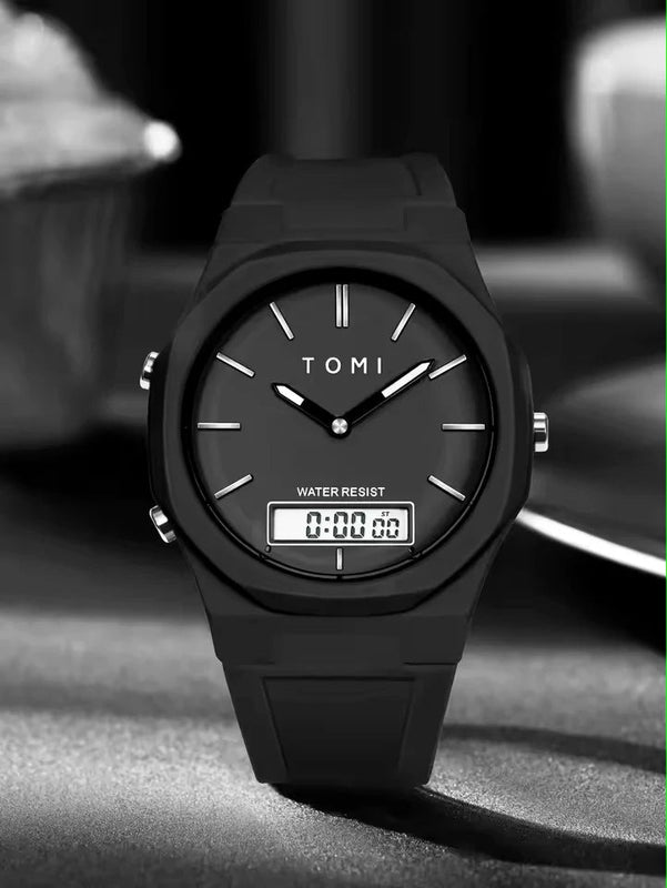 TOMI T-238 Dual Time Sports Watch