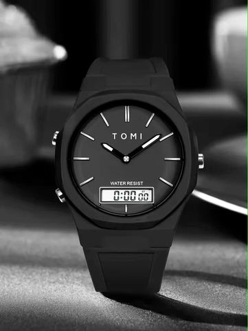 TOMI T-238 Dual Time Sports Watch