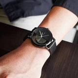 TOMI T-080 Unisex Watch Half Transparent Leather Strap